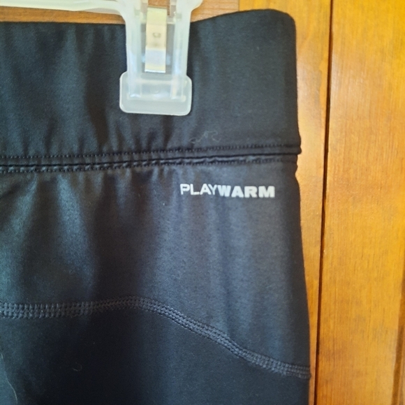 🛍 Reebok PlayWarm black athletic workout fleece lined leggings size large - Picture 10 of 12